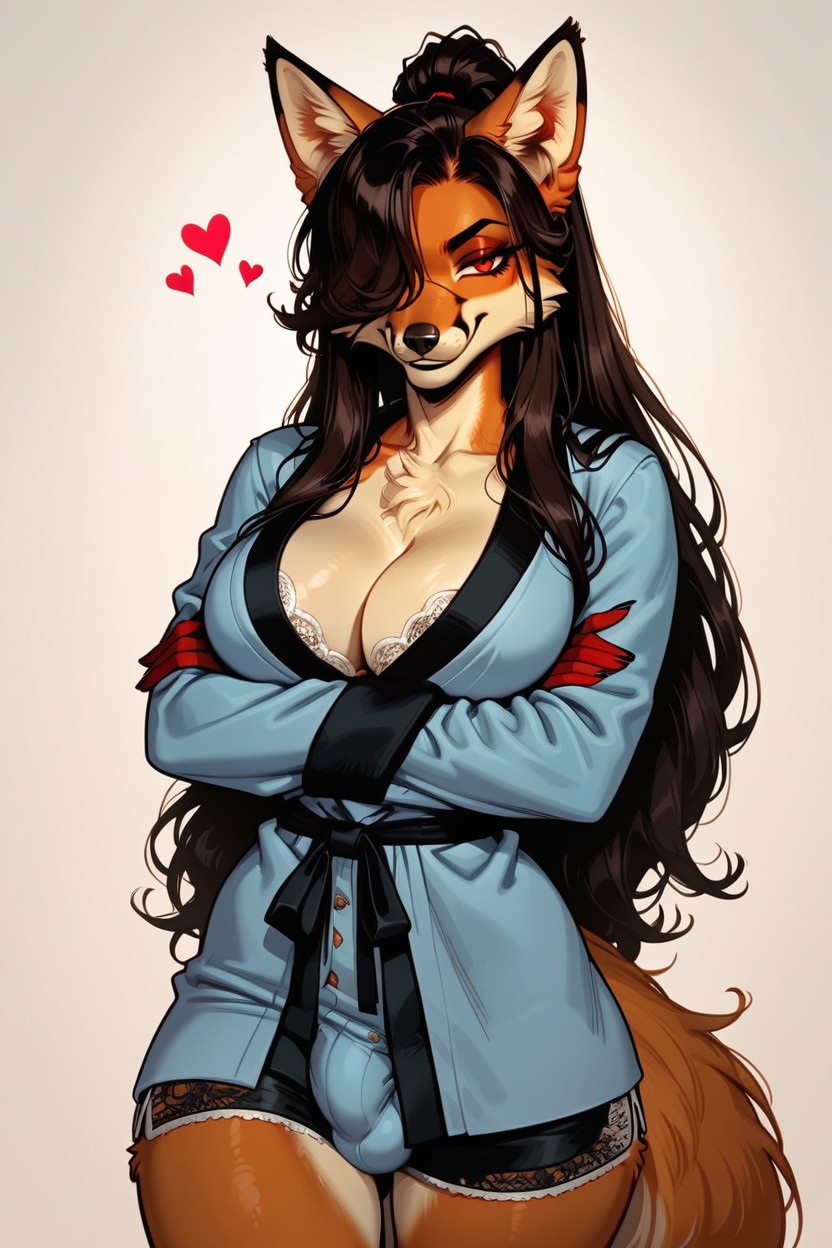 Ponytail, Long Length, Night Furry AI Porn