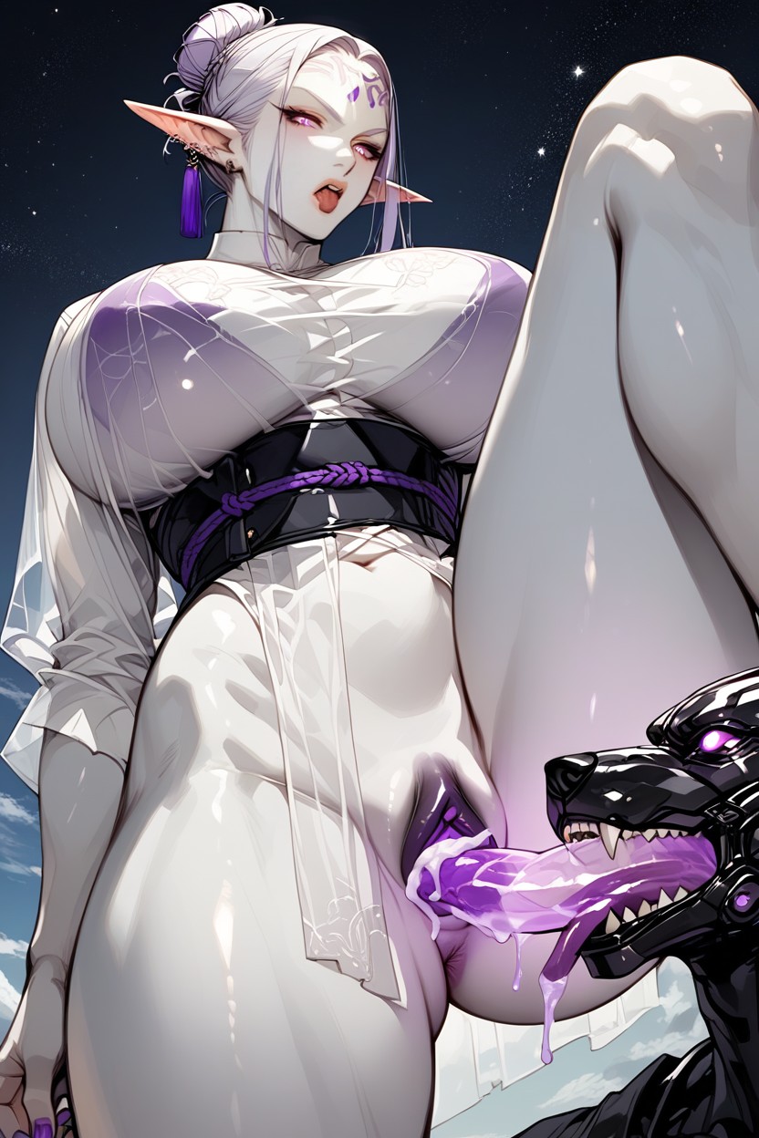Dog Ear, See Through Clothes, Breast Curtain See Through Furry AI Porn