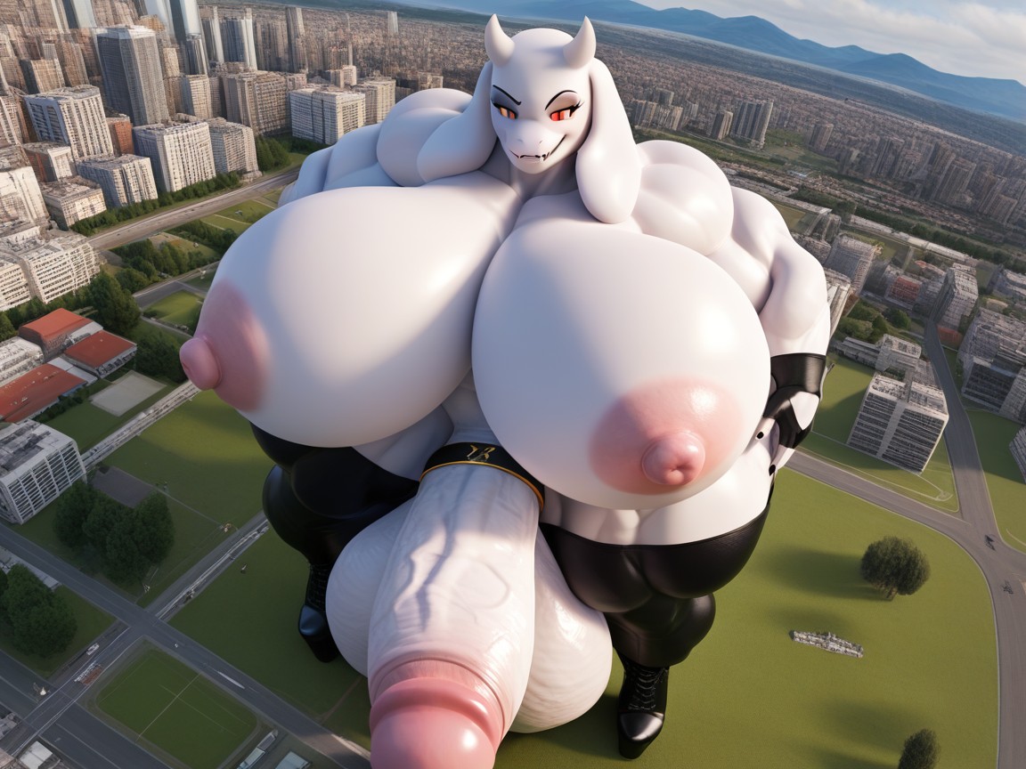 Toriel From Undertale, Bodybuilder, Pezones Erectos Furry IA
