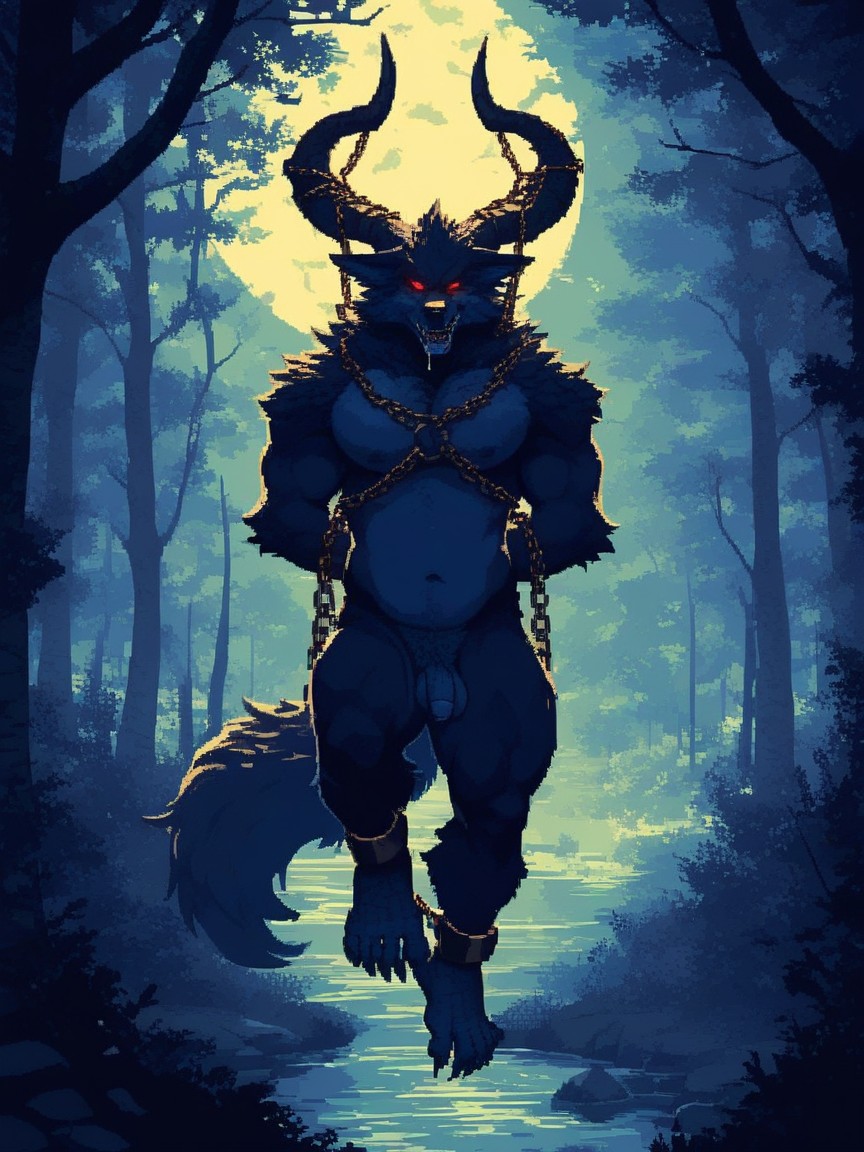 Night Time, Small, Savage Furry AI Porn