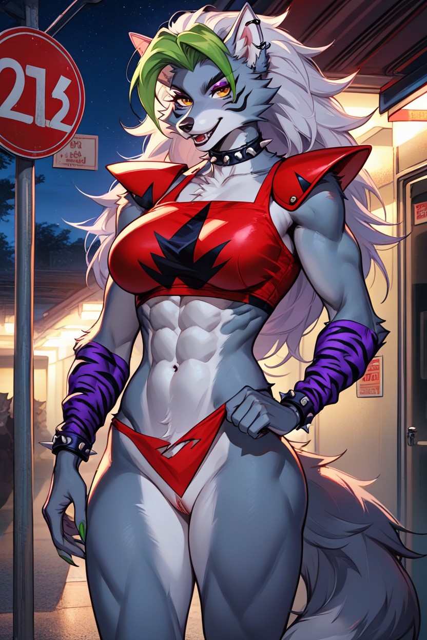 Naked, Choker Crop Top, Enf Furry AI Porn