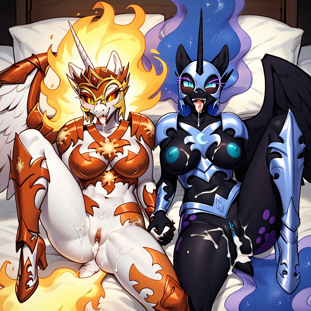 Cum In Mouth, Spreading Wings, Heads Lies On Pillow Furry AI Porn