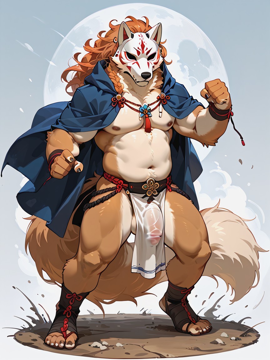 Fat Belly, Flaccid, Very Big Tail Furry AI Porn