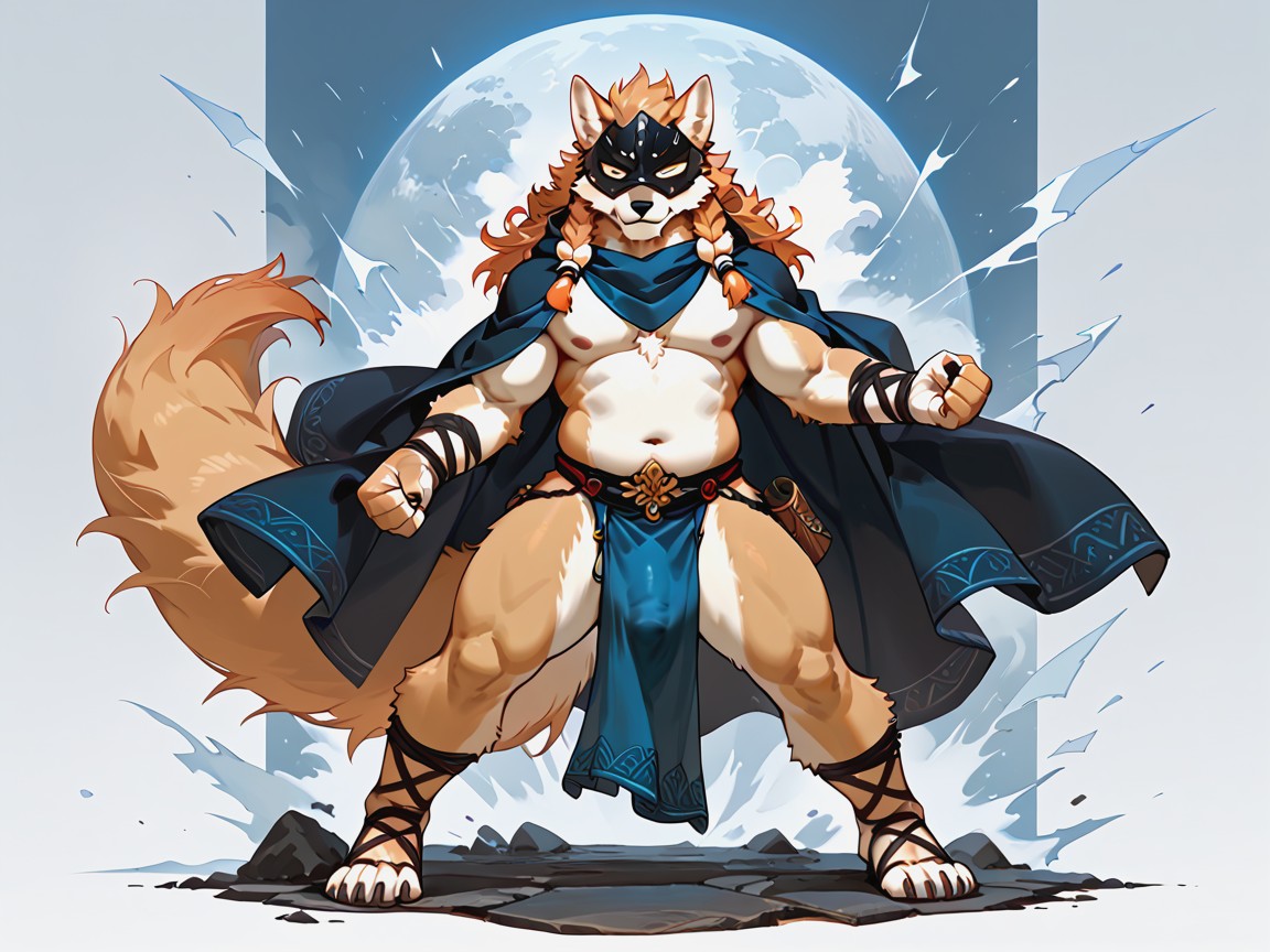 Chubby, Covered In Fur, Medium Penis Size Furry AI Porn