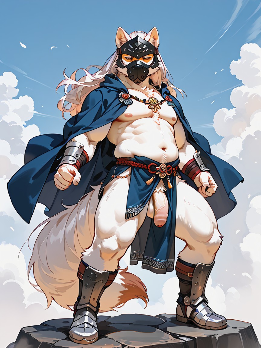 Lots Of Hair, Blue Cloak, Lots Of Fur Furry AI Porn