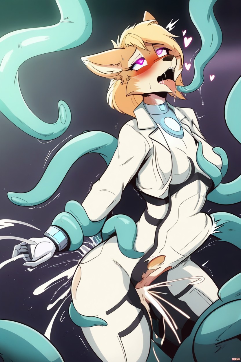 Laboratory, Detailed Face, Female Ejaculation Furry AI Porn