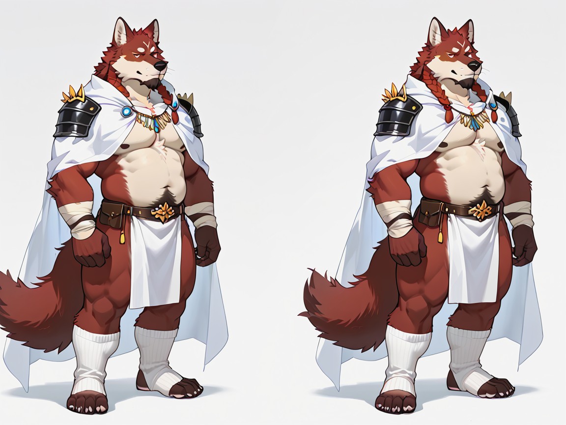 Loose Fundoshi, Big Fur, 18+ Furry AI Porn
