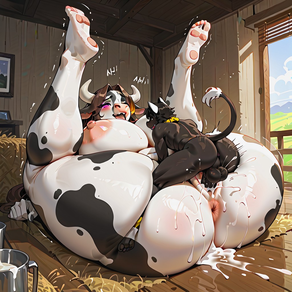 Sex, Large Breasts, Vache Porno IA Furry
