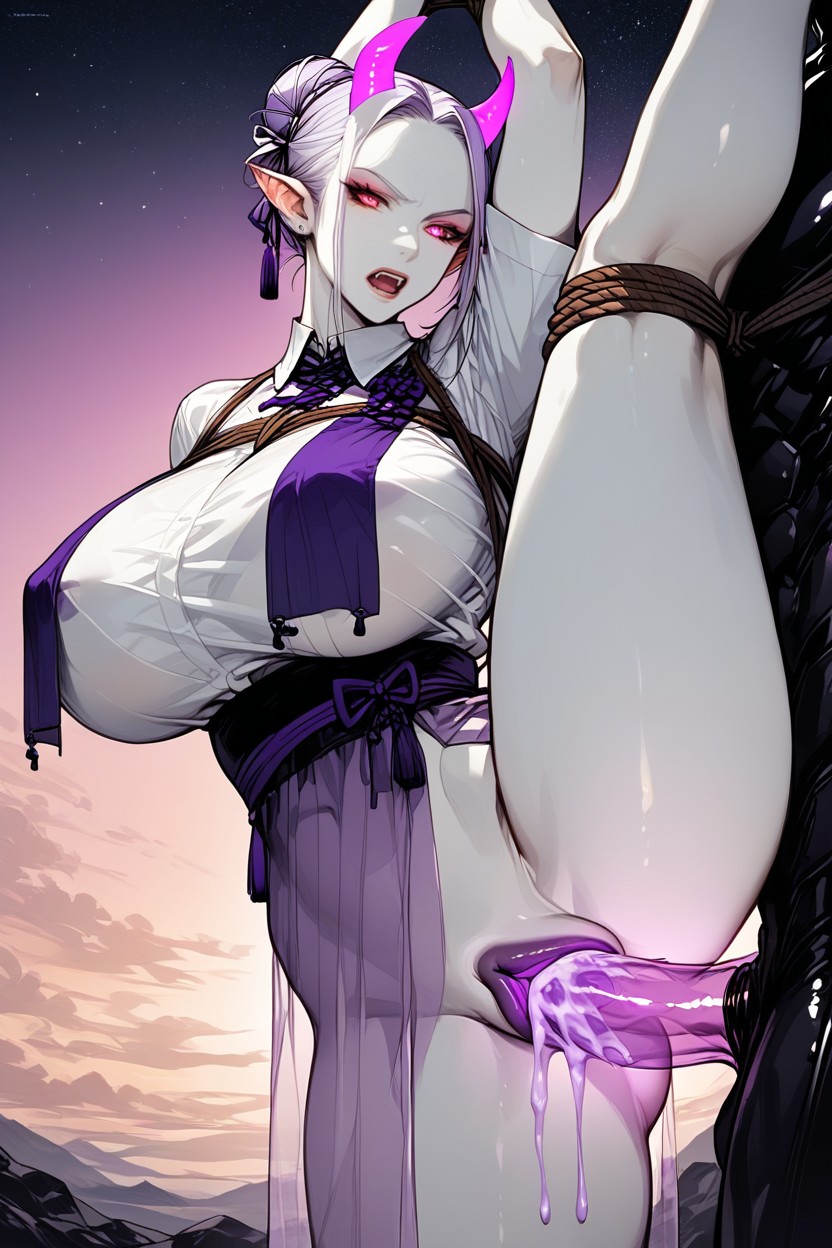 Very Sexy, Dogs Glowing Pussy Purple, Breast Curtain See Through Furry IA