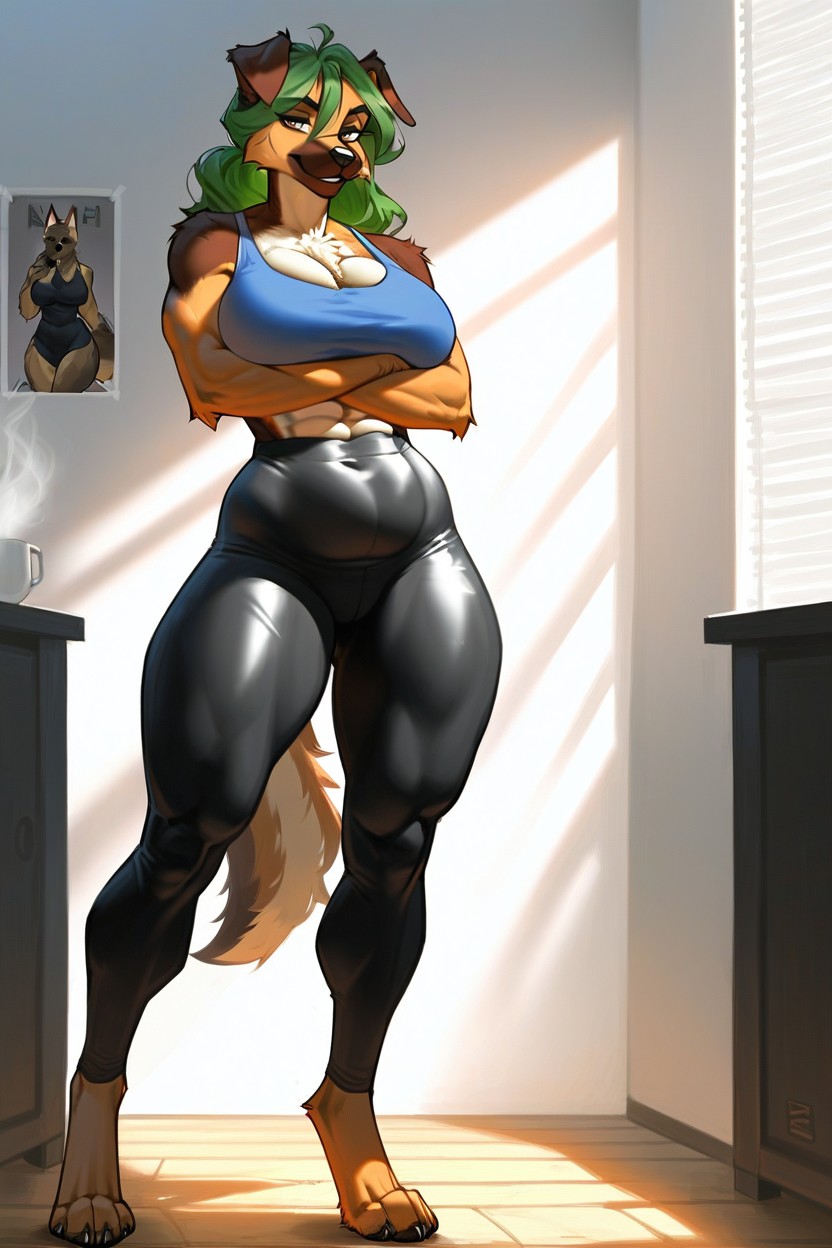 Form Fitting Clothes, Comfortable, Dog Furry AI Porn