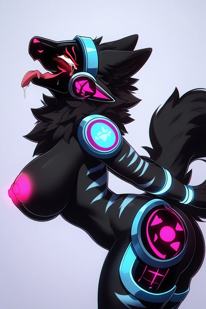 Glowing Nipples, Orgasm, Squiting Orgasm Furry AI Porn