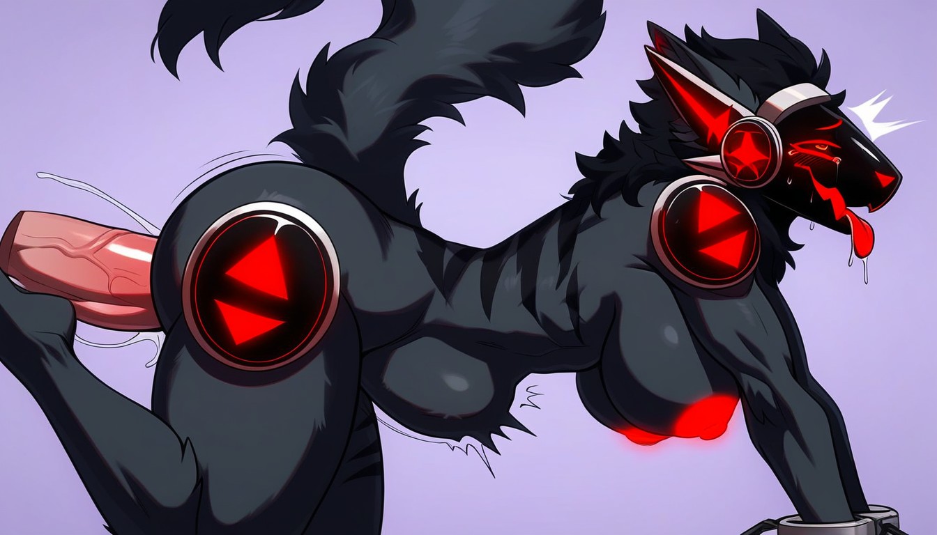 Rounded Breasts, Long Dick, Mischievous (smiling While Blushing) Furry AI Porn