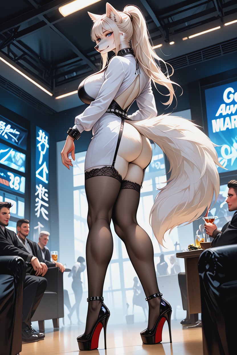 Furry Arctic Fox, Bubble Butt, 18+ Furry IA