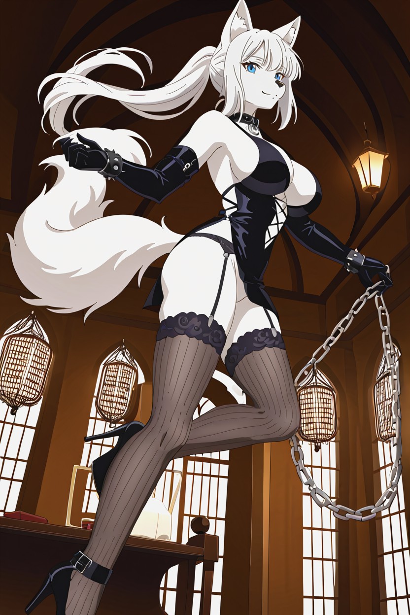 Fit, Long Sleeves, Garter Belt Furry AI Porn