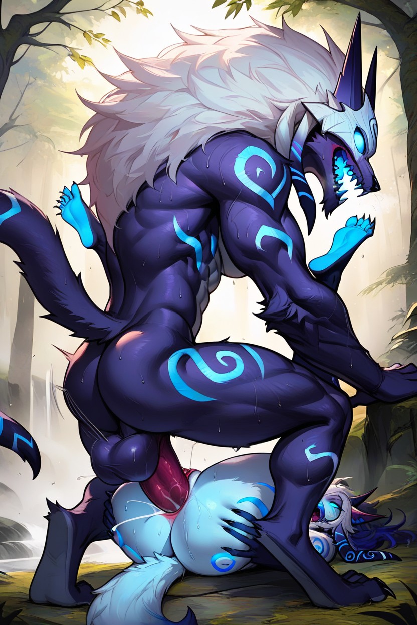 Mating Press, Standing Sex, Cock In Her Ass Furry AI Porn