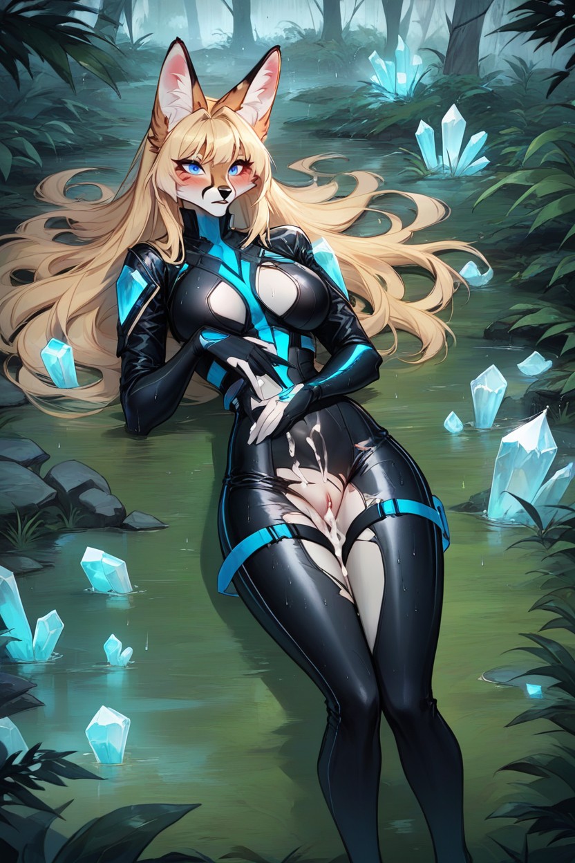 Layered Clothing, High-detail Costume, Utility Straps Furry AI Porn