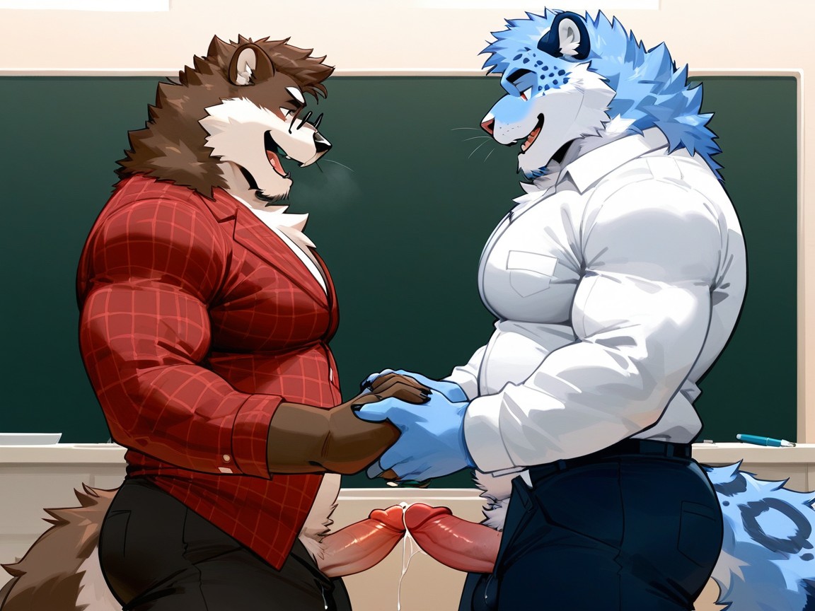 18+, Thick Fuzzy Belly Fur, Beefy Furry AI Porn