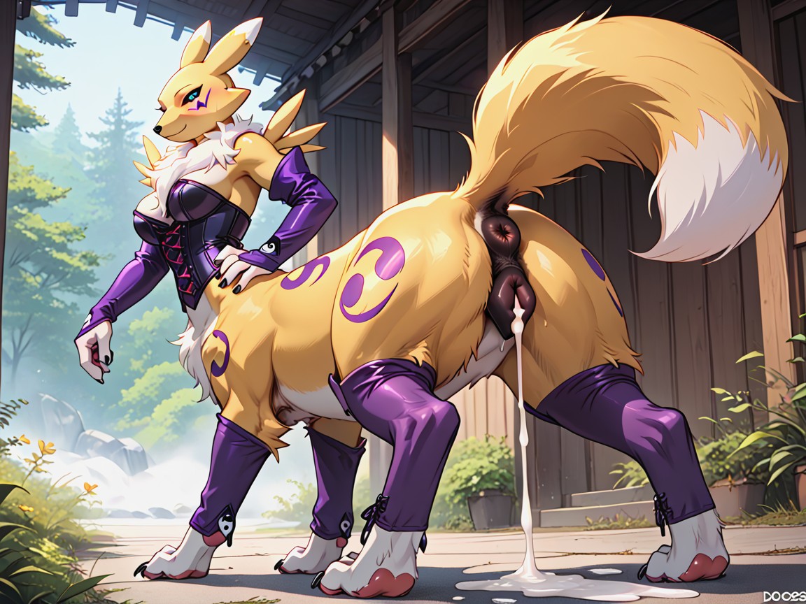 Thick Thighs, Puffy Pussy, Renamon Furry AI Porn