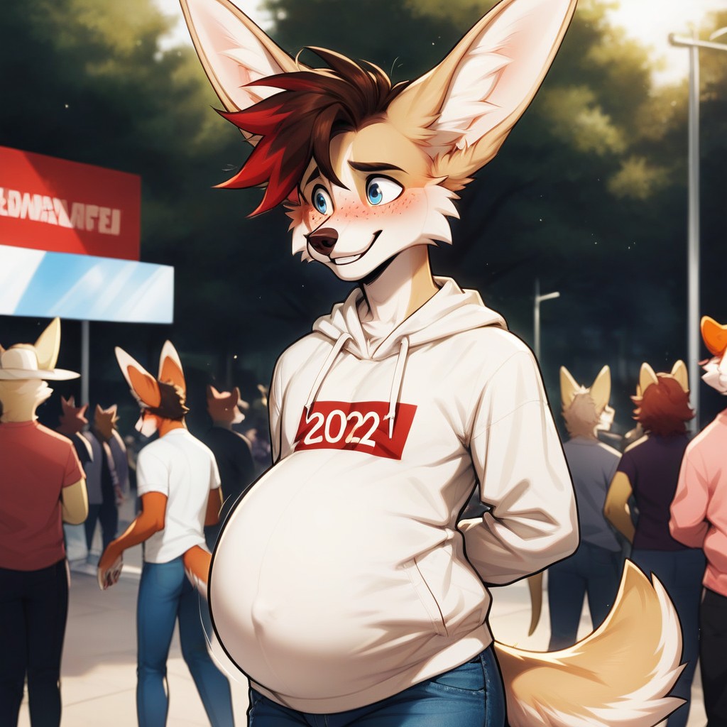 Five Digits On Each Hand, Gay, Standing Furry AI Porn