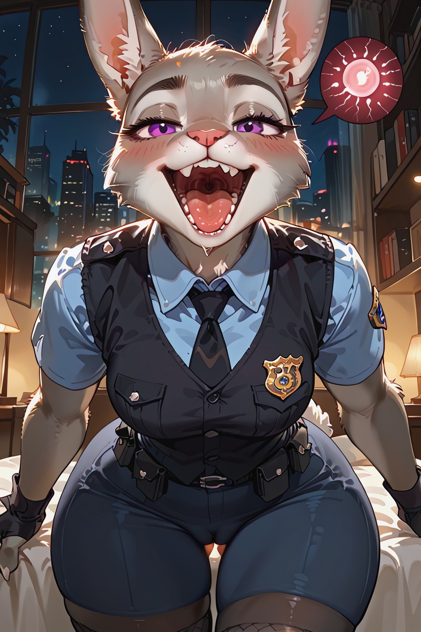 Pink Nose, Open Mouth, Round Ass Furry AI Porn