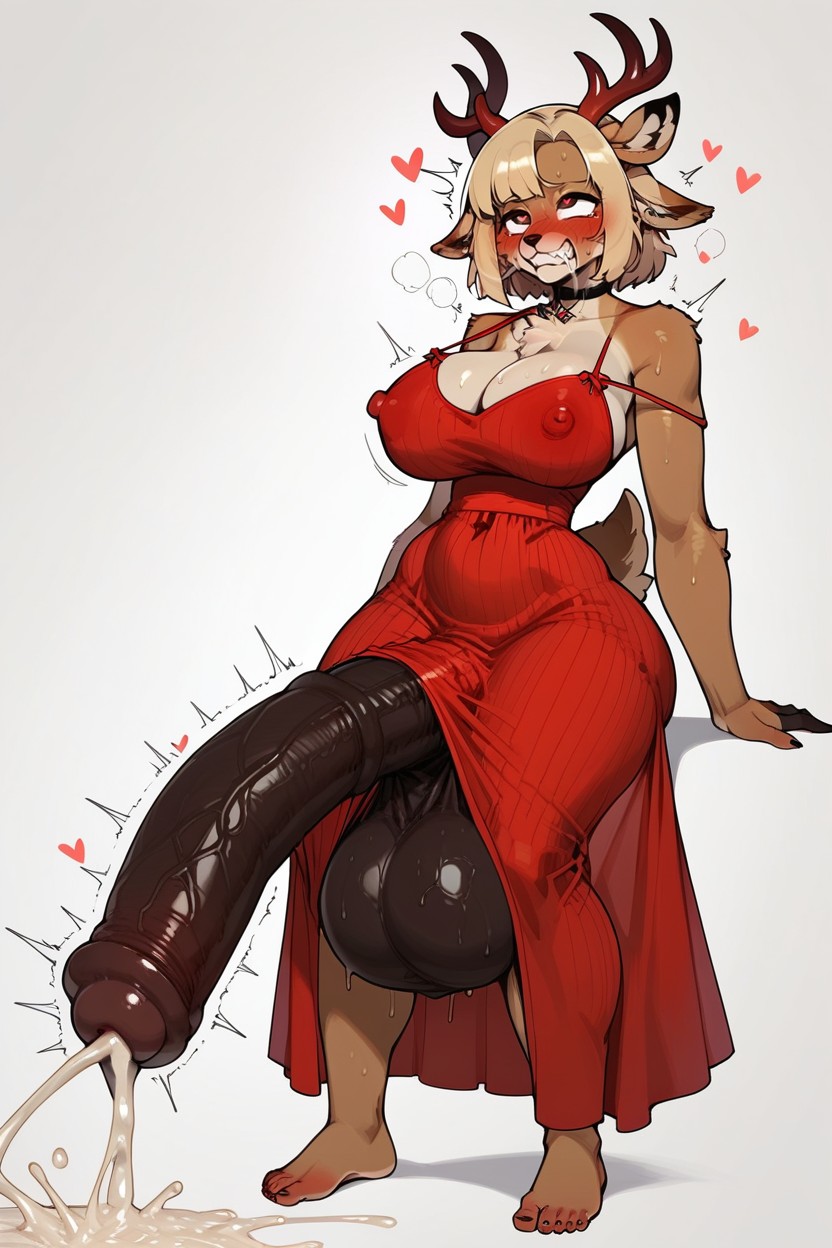 Scut Tail, Cum, Doe Furry AI Porn