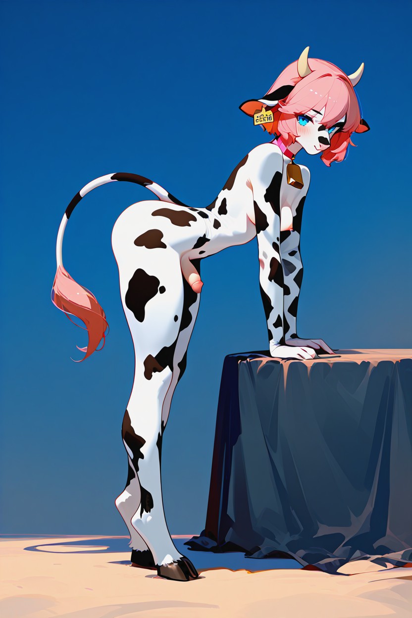 Small, Skinny, Cow Furry AI Porn