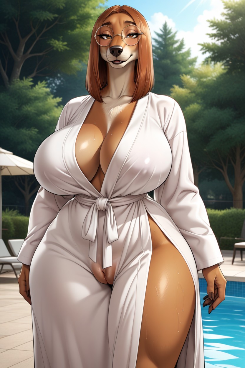 Rounded Ass, Park, Mammal Furry AI Porn