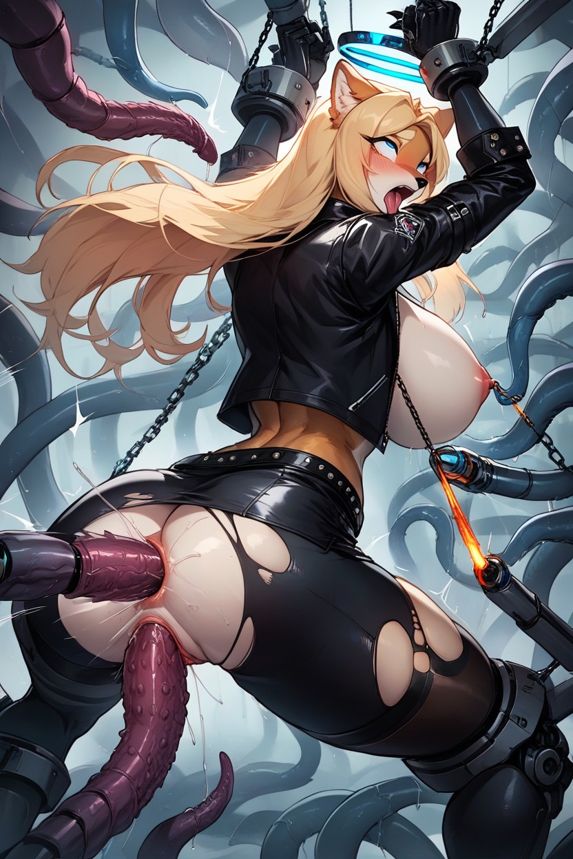 Rodar Los Ojos, Gigantesco, Gaping Ass Furry IA