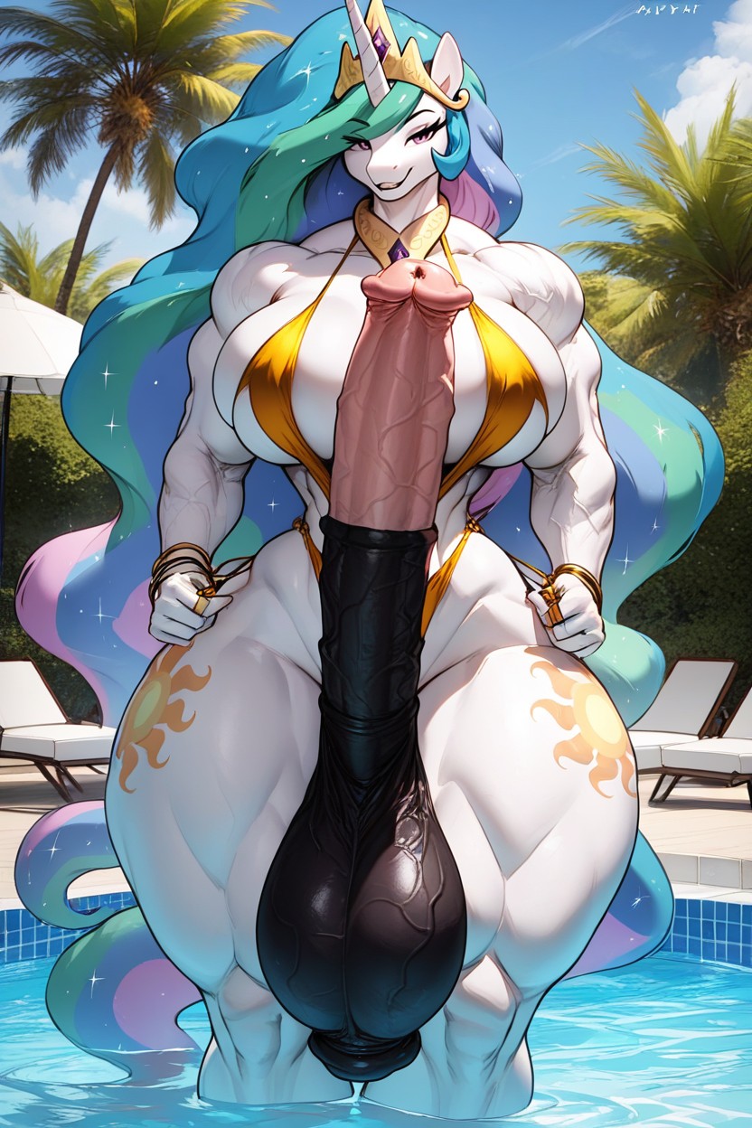 Big Breast, Hyper Large Penis, 극도로 근육질 퍼리 AI 야짤
