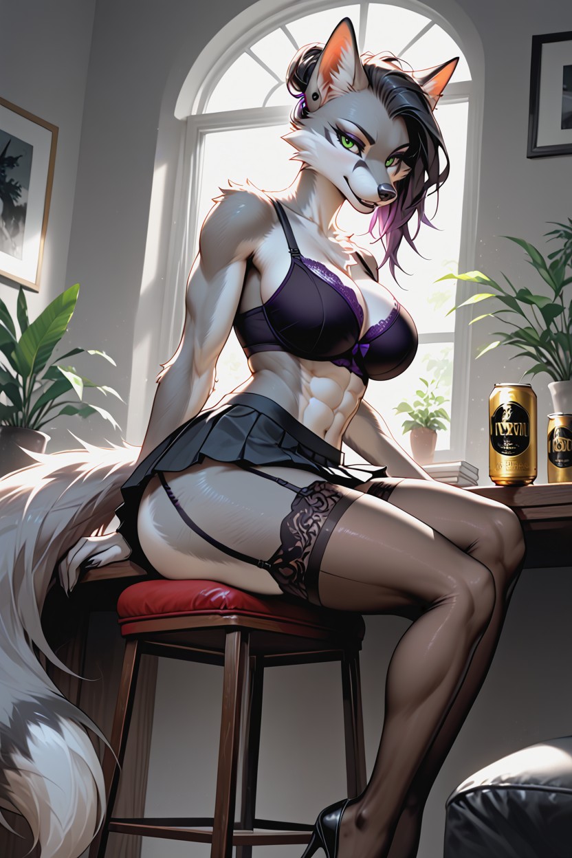 Purple Bra, 18+, Fit Furry IA