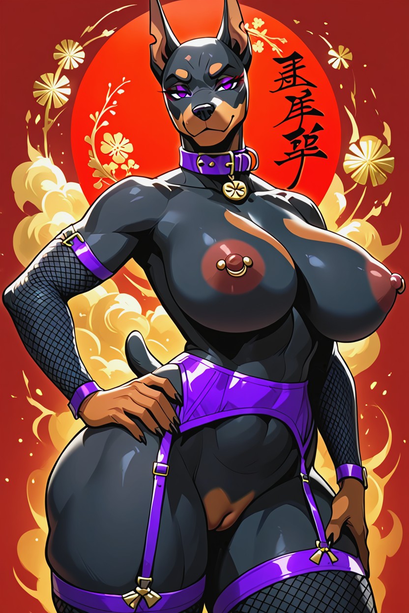 Hand On Hip, Waist, Bald Furry AI Porn