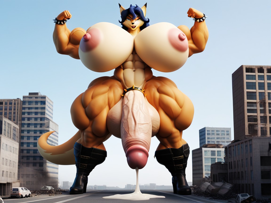 Breast, Futanari With Erect Penis, Colossal Breast Furry AI Porn