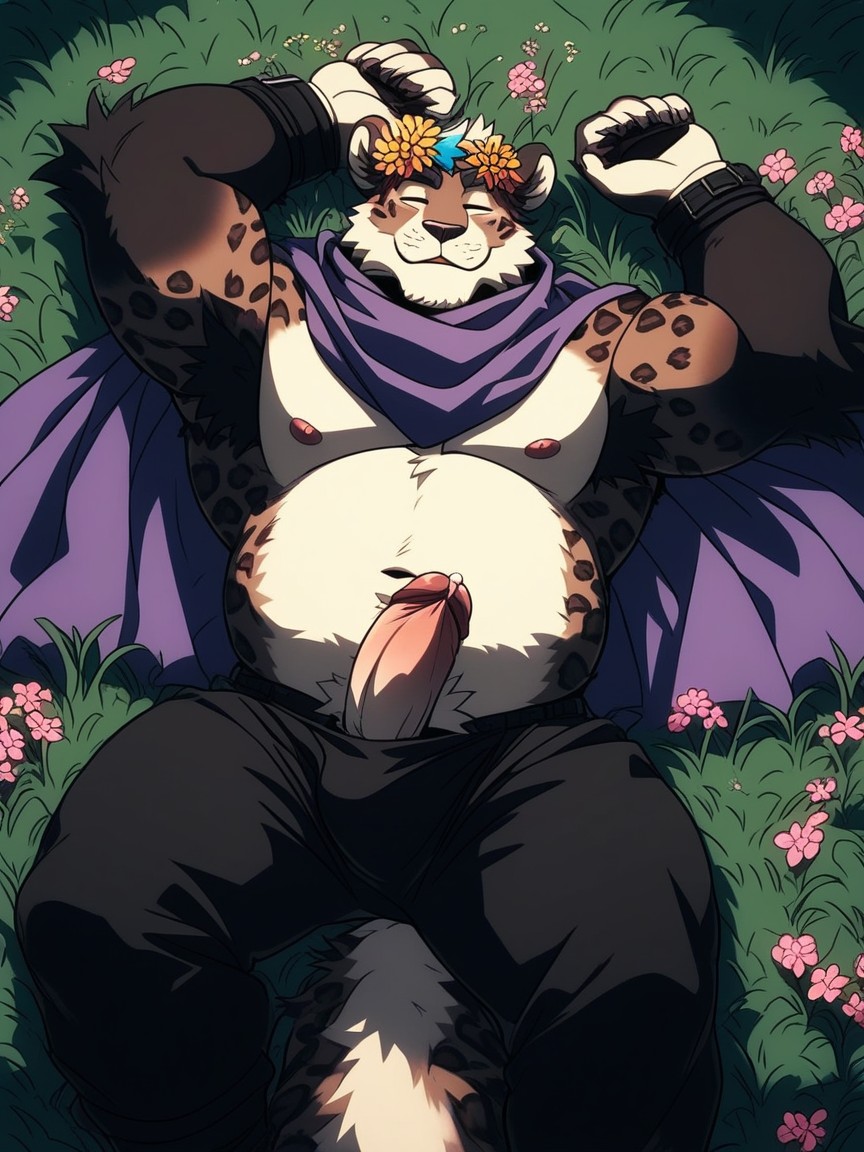 Chubby, Big Body, Flower Crown AI兽人黄片