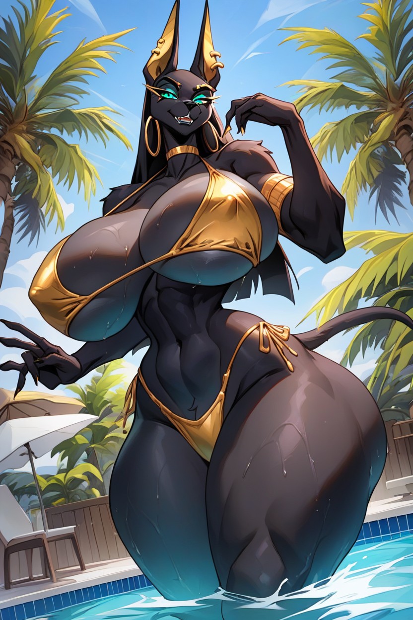 Pool, Reagan Long Style, Teal Eyes Furry IA