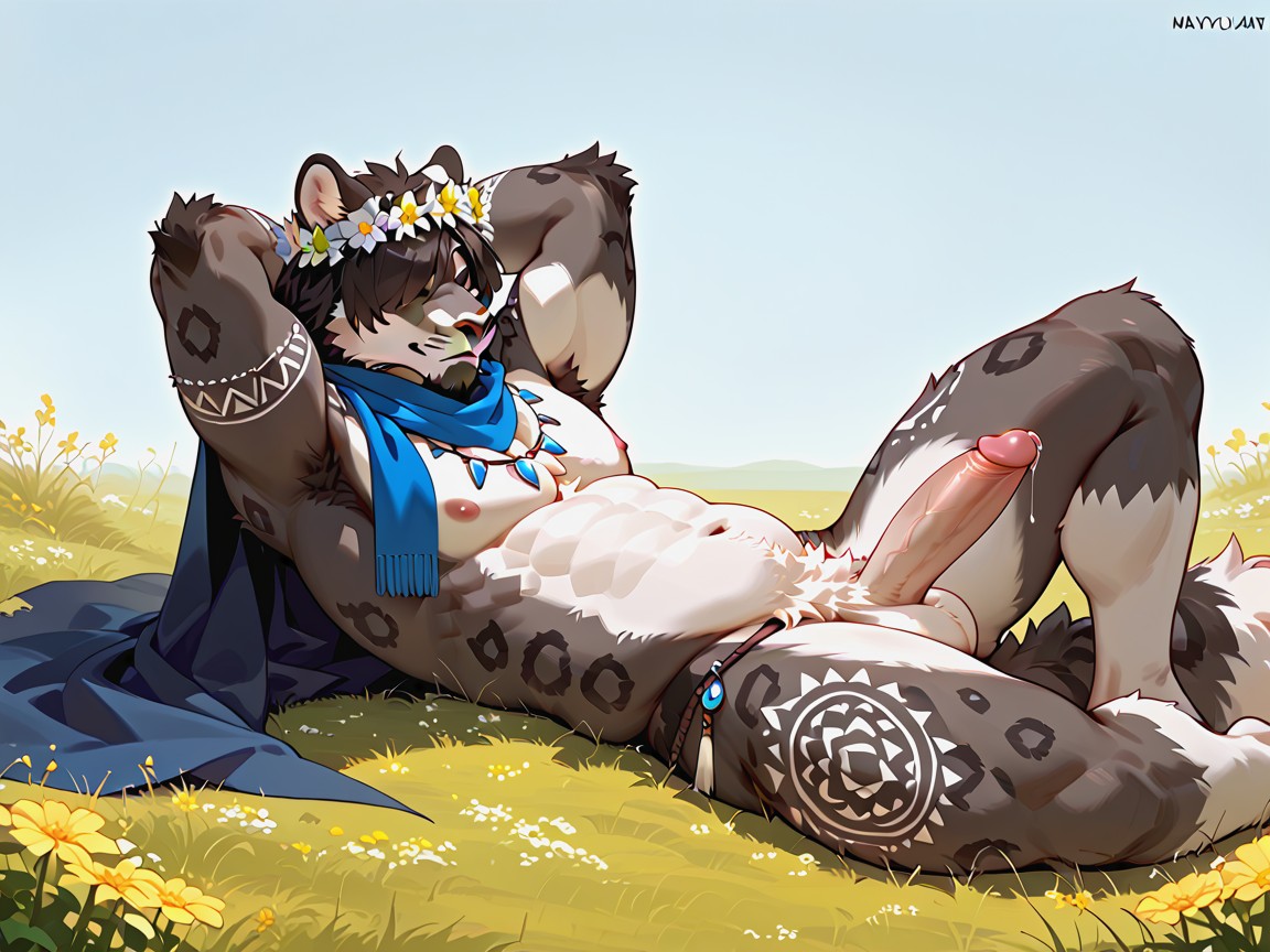 Precum, Body Tattoos, Dynamic Hands Placement Furry AI Porn