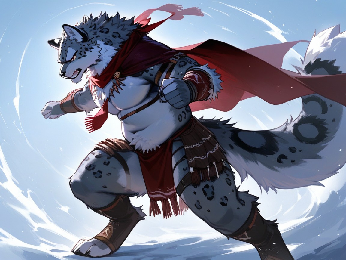 Wide Body, Cape, Thick Fuzzy Arms Fur Furry AI Porn