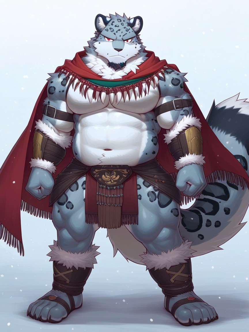Cape, Thick Fuzzy Arms Fur, Growling Furry AI Porn