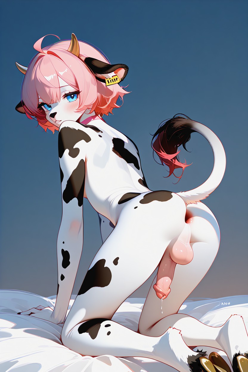 Rear View, Small, Cow Furry AI Porn