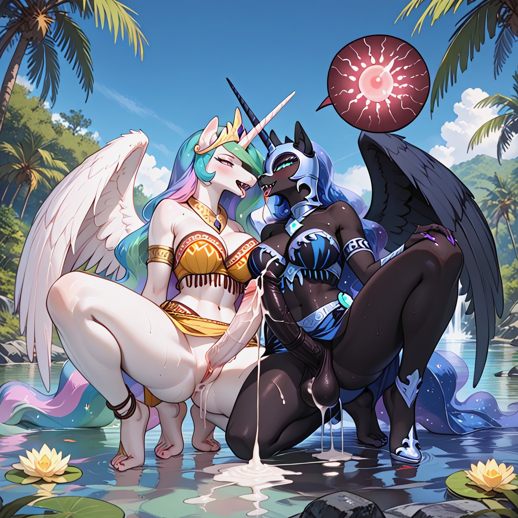 25+, Spreading Wings, Nightmare Moon From Mlp Pornografia peluda com IA