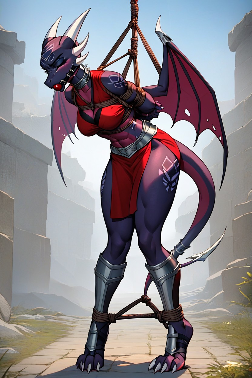 Together Thighs, Armor, Wings Furry AI Porn