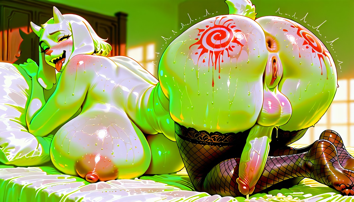 Immense Sagging Morbidly Obese Fat Belly, Platform, Ahegao Furry AI Porn