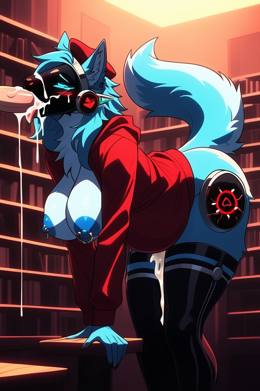 受孕, 乳沟, Wearing Black Thigh Highs AI兽人黄片