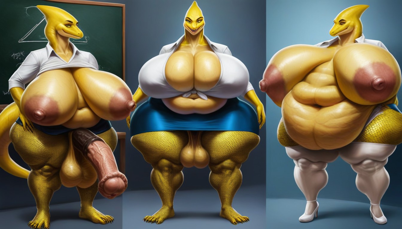 Scaly Yellow Skin, Teacher, Platform Furry AI Porn