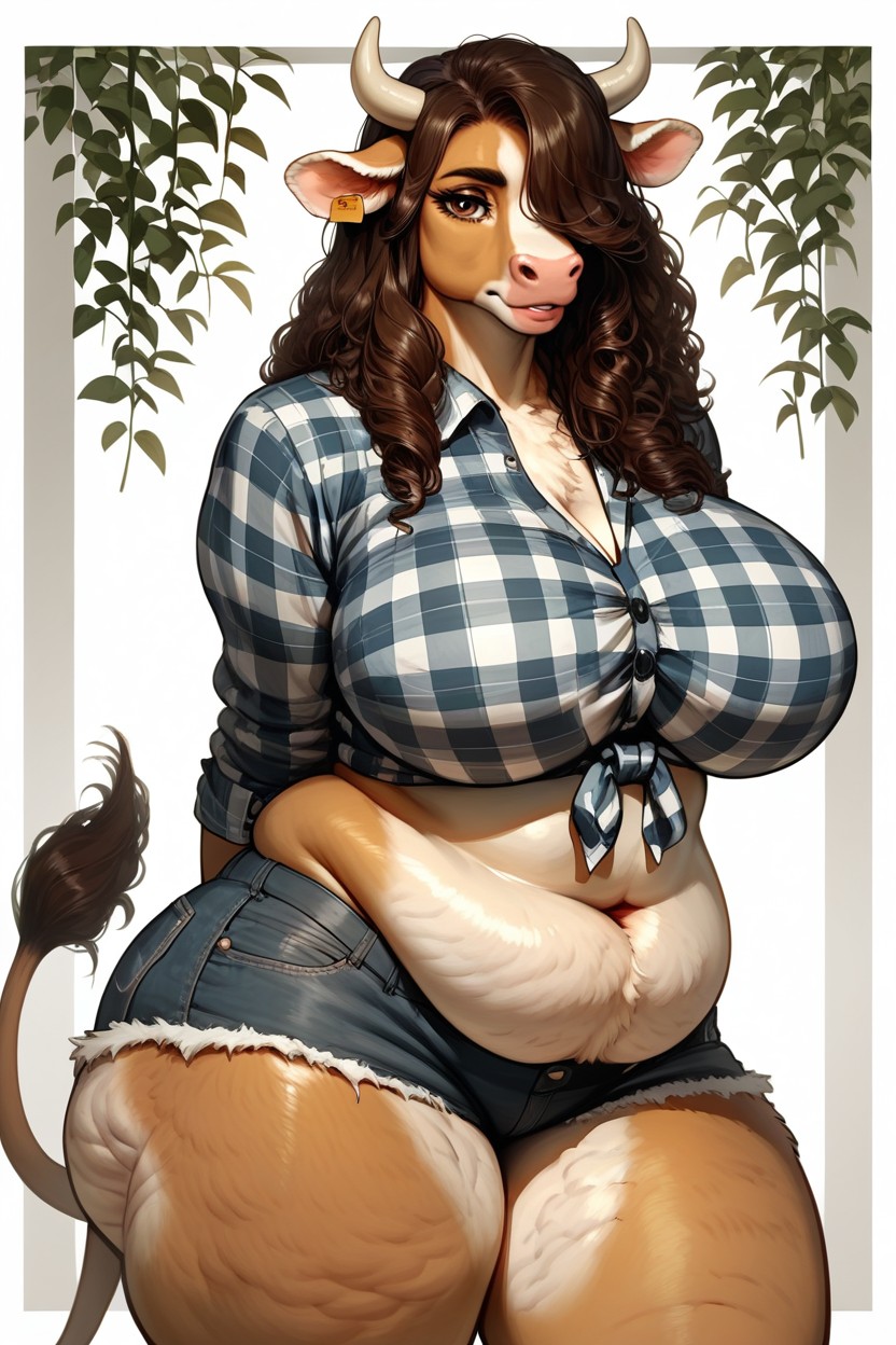 50+, Mature, Cow Pattern Fur 兽人AI色情