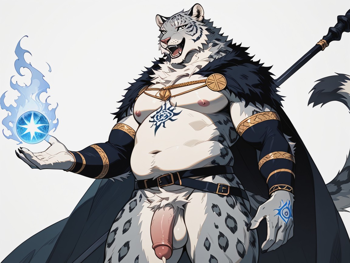 Thick Neck Fur, Big Fluffy Tail, Magic Spell In Front Of Penis AI兽人黄片