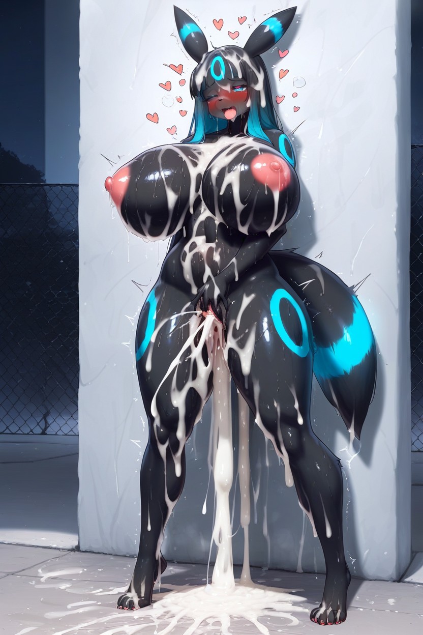 Umbreon From Pokemon, Cum Everywhere, Fingering Pussy ファーリーAIポルノ