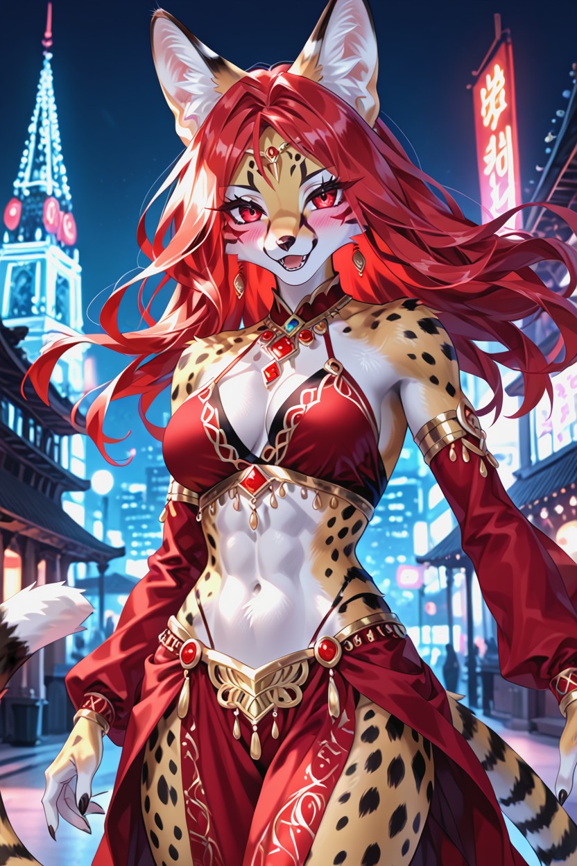 High Resolution, Silk Leggings, Smiling ファーリーAIポルノ