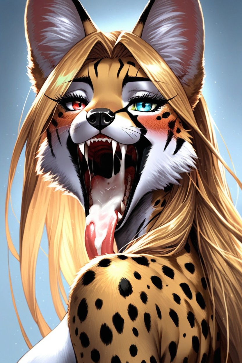 Bangs Over One Eye, Solo Female, Detailed Face AI獸人黃片