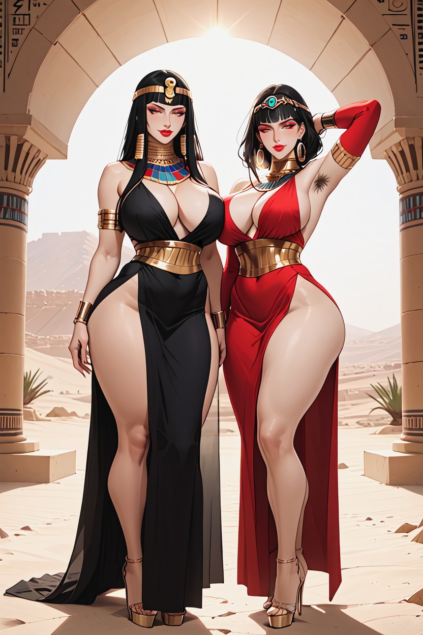 Desert, Massive Ass, Sunset Furry AI Porn