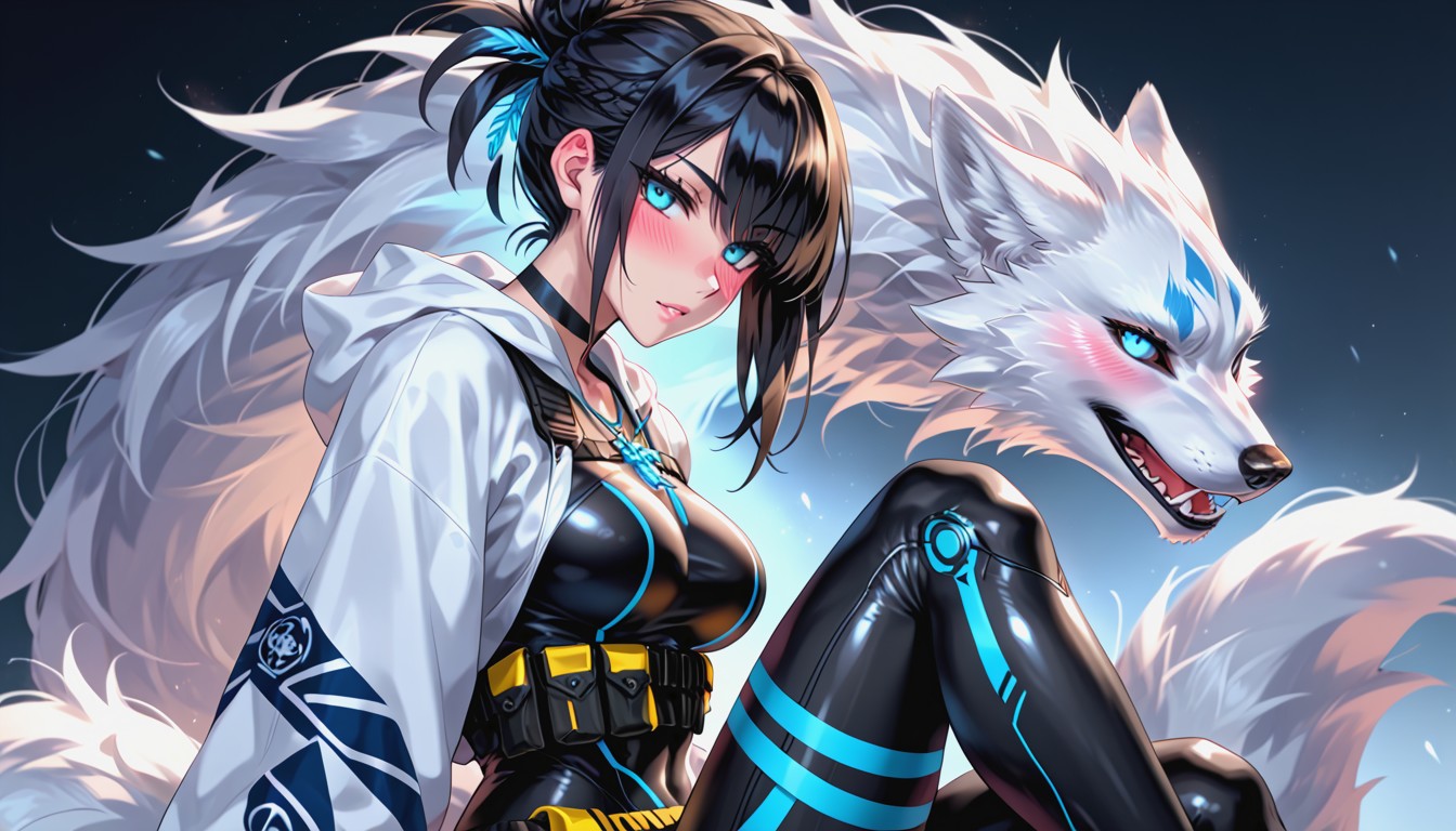 Shibari, Blushing, Hourglass Figure Furry AI Porn